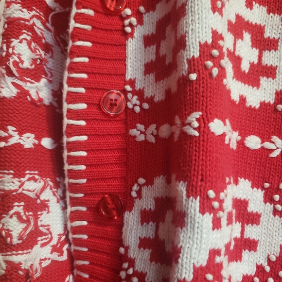 IZOD Club Vintage Cardigan Hand Embroidered Medium - Picture 3 of 8
